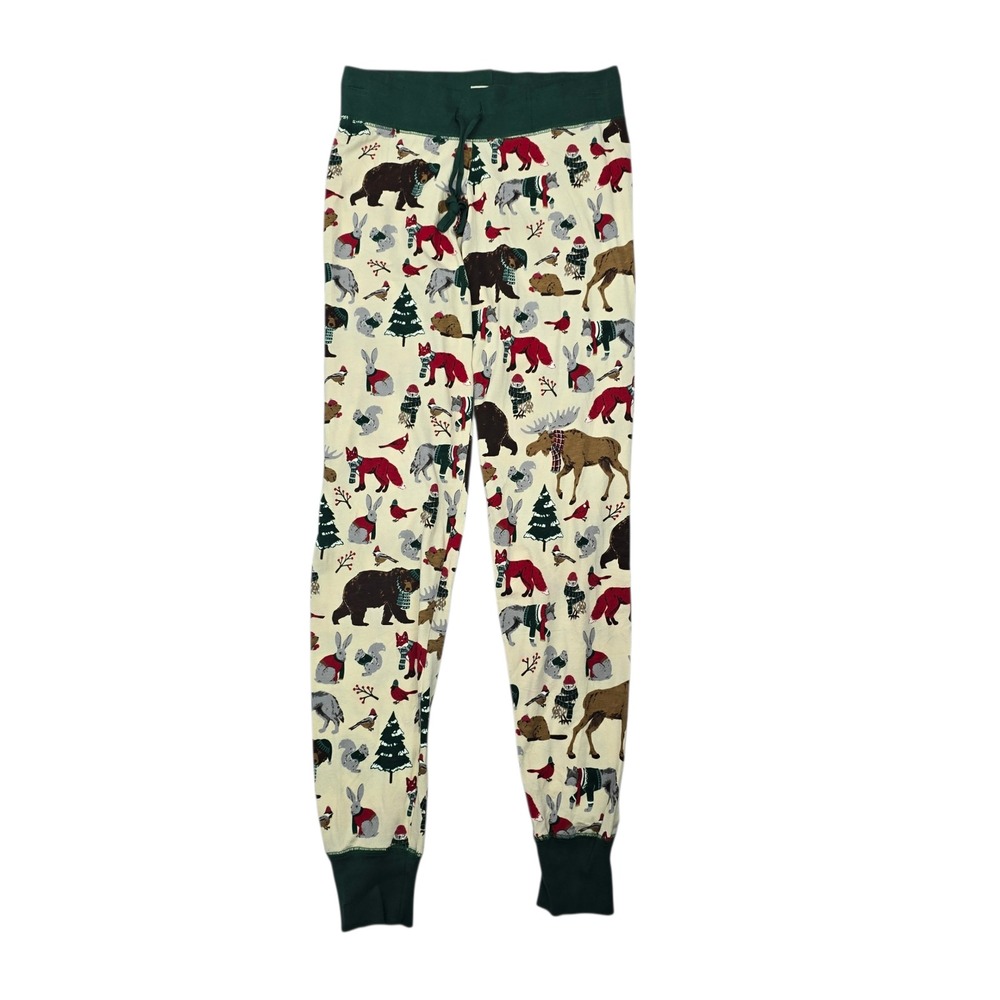 Little Blue House Woodland Cute Animals Christmas Holiday Lounge Pajama Pants XS